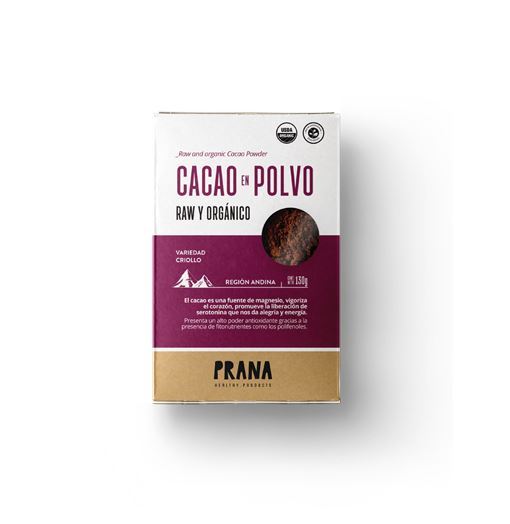 CACAO EN POLVO ORGÁNICO PRANA 130g