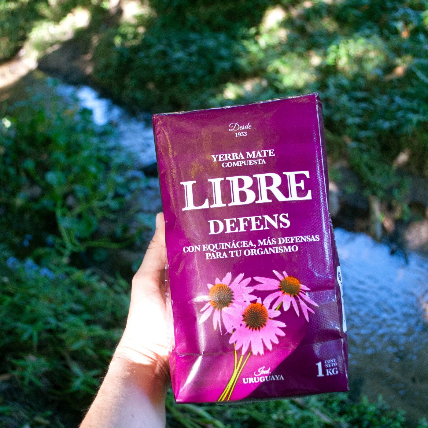 yerba LIBRE Defens en la mano fondo natural 1 kilo